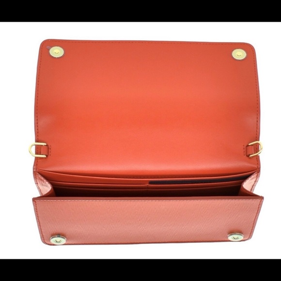 Prada Crossbody Chain Wallet Red Leather New. - Picture 6 of 7